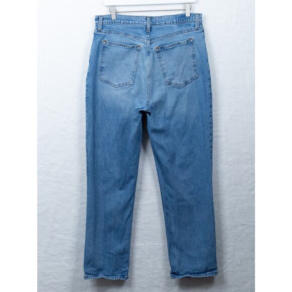 ABERCROMBIE &‎ FITCH 90s Straight Ultra High Rise Jeans Stretch Denim Sz 32/14 S - Picture 6 of 9
